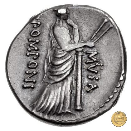 410/5 - denario Q. Pomponius Musa 66 BC (Roma)