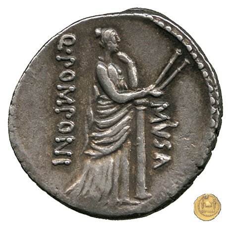 410/5 - denario Q. Pomponius Musa 66 a.C. (Roma)