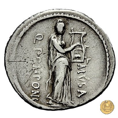 410/6 - denario Q. Pomponius Musa 66 a.C. (Roma)