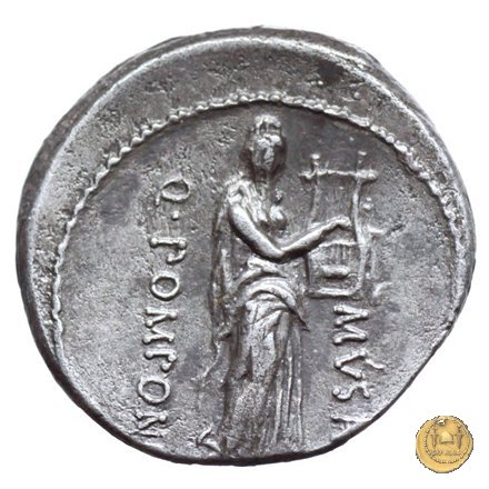 410/6 - denario Q. Pomponius Musa 66 a.C. (Roma)