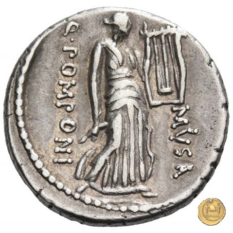410/7 - denario Q. Pomponius Musa 66 a.C. (Roma)