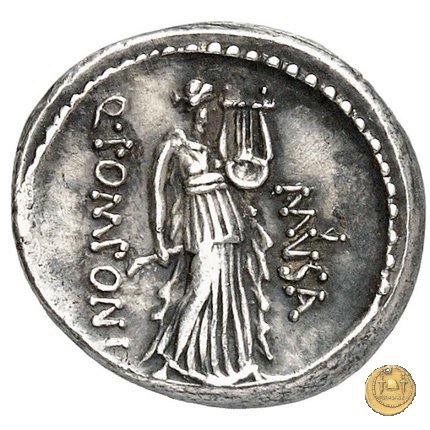 410/7 - denario Q. Pomponius Musa 66 BC (Roma)