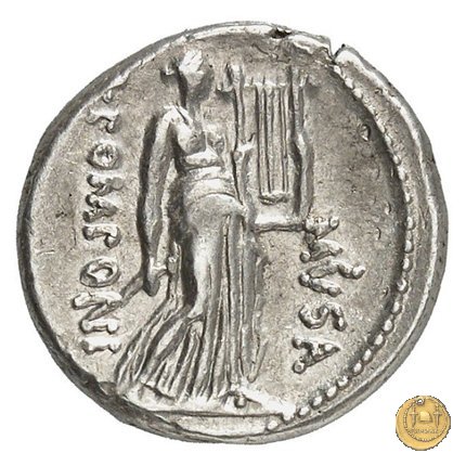 410/7 - denario Q. Pomponius Musa 66 BC (Roma)