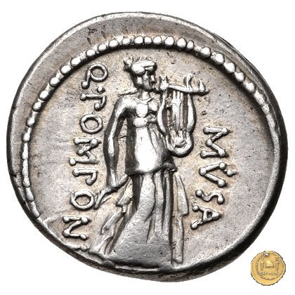 410/7 - denario Q. Pomponius Musa 66 BC (Roma)