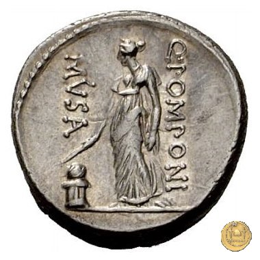 410/8 - denario Q. Pomponius Musa 66 BC (Roma)