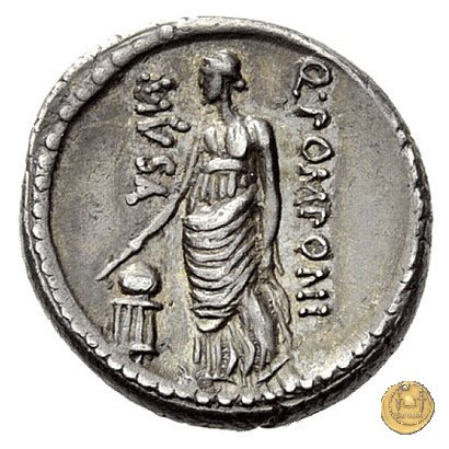 410/8 - denario Q. Pomponius Musa 66 BC (Roma)