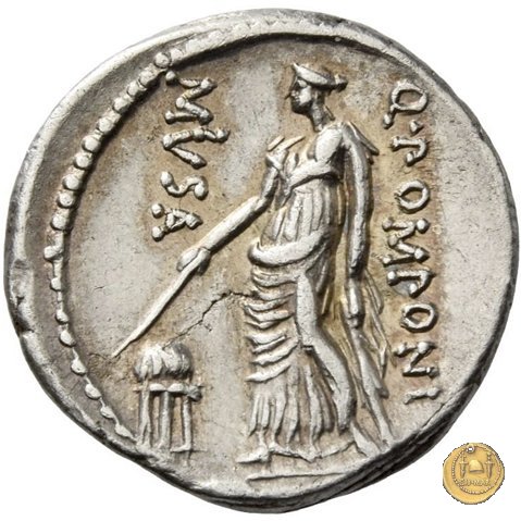 410/8 - denario Q. Pomponius Musa 66 BC (Roma)