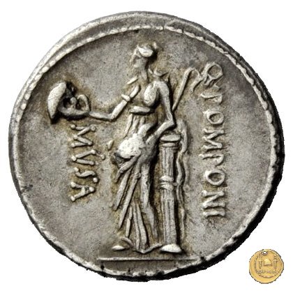 410/9 - denario Q. Pomponius Musa 66 a.C. (Roma)