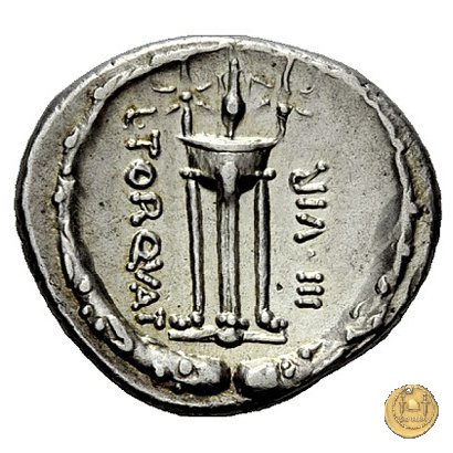 411/1 - denario L. Manlius Torquatus 65 a.C. (Roma)