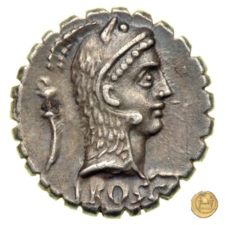 412/1 - denario L. Roscius Fabatus 64 BC (Roma)