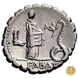 412/1 - denario L. Roscius Fabatus 64 a.C. (Roma)