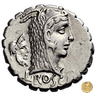 412/1 - denario L. Roscius Fabatus 64 BC (Roma)