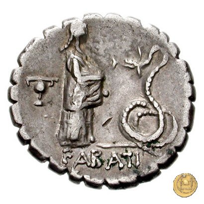 412/1 - denario L. Roscius Fabatus 64 BC (Roma)