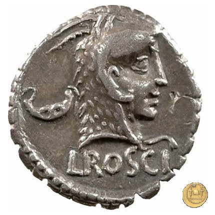 412/1 - denario L. Roscius Fabatus 64 BC (Roma)