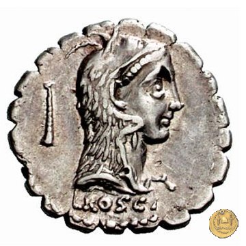 412/1 - denario L. Roscius Fabatus 64 a.C. (Roma)