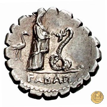 412/1 - denario L. Roscius Fabatus 64 BC (Roma)