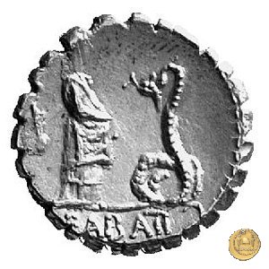 412/1 - denario L. Roscius Fabatus 64 BC (Roma)