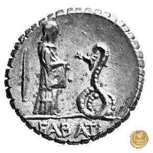 412/1 - denario L. Roscius Fabatus 64 BC (Roma)