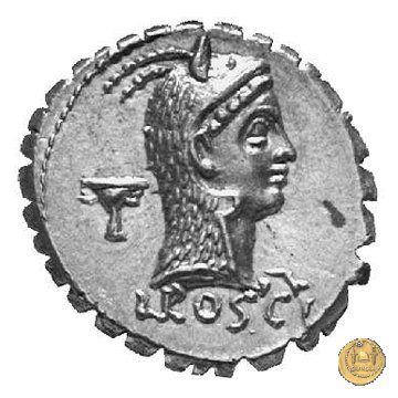 412/1 - denario L. Roscius Fabatus 64 BC (Roma)