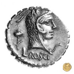 412/1 - denario L. Roscius Fabatus 64 BC (Roma)