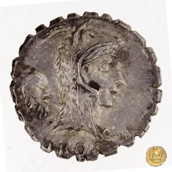 412/1 - denario L. Roscius Fabatus 64 BC (Roma)