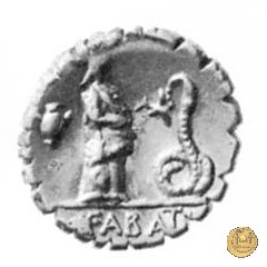 412/1 - denario L. Roscius Fabatus 64 BC (Roma)