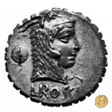 412/1 - denario L. Roscius Fabatus 64 a.C. (Roma)