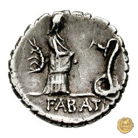 412/1 - denario L. Roscius Fabatus 64 BC (Roma)