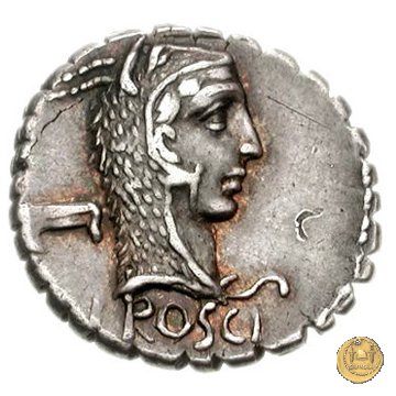 412/1 - denario L. Roscius Fabatus 64 BC (Roma)