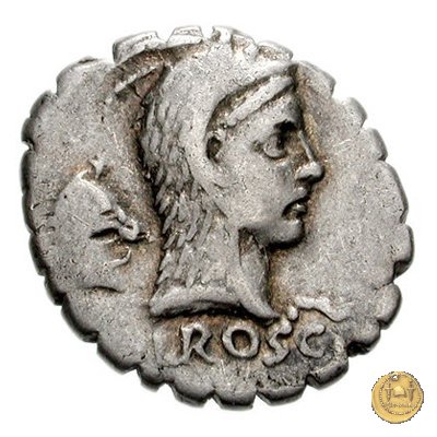 412/1 - denario L. Roscius Fabatus 64 BC (Roma)