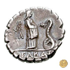 412/1 - denario L. Roscius Fabatus 64 BC (Roma)