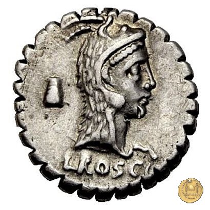 412/1 - denario L. Roscius Fabatus 64 BC (Roma)