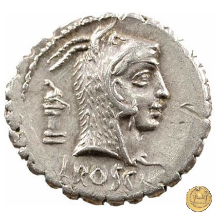 412/1 - denario L. Roscius Fabatus 64 BC (Roma)