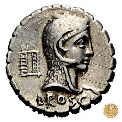 412/1 - denario L. Roscius Fabatus 64 BC (Roma)