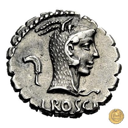 412/1 - denario L. Roscius Fabatus 64 BC (Roma)