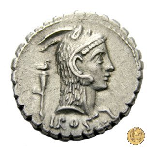 412/1 - denario L. Roscius Fabatus 64 BC (Roma)