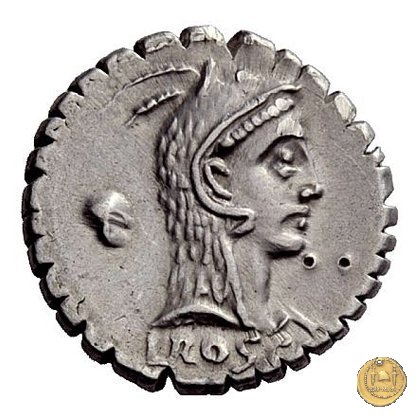 412/1 - denario L. Roscius Fabatus 64 BC (Roma)