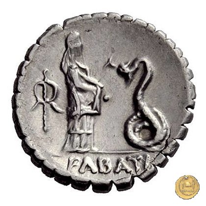 412/1 - denario L. Roscius Fabatus 64 BC (Roma)