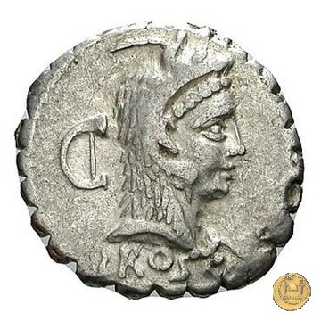 412/1 - denario L. Roscius Fabatus 64 BC (Roma)