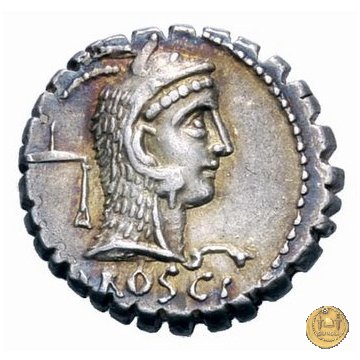 412/1 - denario L. Roscius Fabatus 64 BC (Roma)