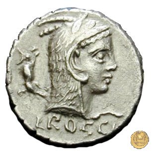 412/1 - denario L. Roscius Fabatus 64 BC (Roma)