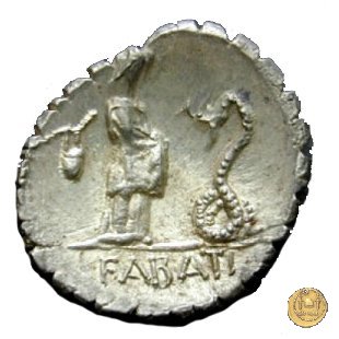 412/1 - denario L. Roscius Fabatus 64 BC (Roma)