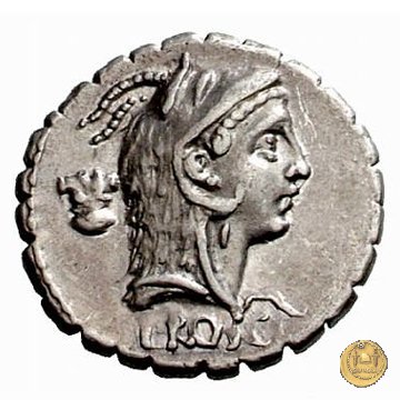 412/1 - denario L. Roscius Fabatus 64 BC (Roma)