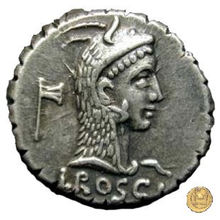 412/1 - denario L. Roscius Fabatus 64 BC (Roma)