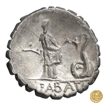 412/1 - denario L. Roscius Fabatus 64 BC (Roma)