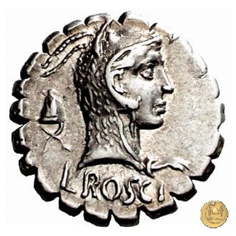 412/1 - denario L. Roscius Fabatus 64 BC (Roma)