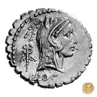 412/1 - denario L. Roscius Fabatus 64 BC (Roma)