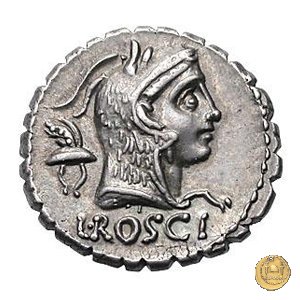 412/1 - denario L. Roscius Fabatus 64 BC (Roma)