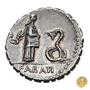 412/1 - denario L. Roscius Fabatus 64 BC (Roma)