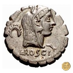 412/1 - denario L. Roscius Fabatus 64 BC (Roma)